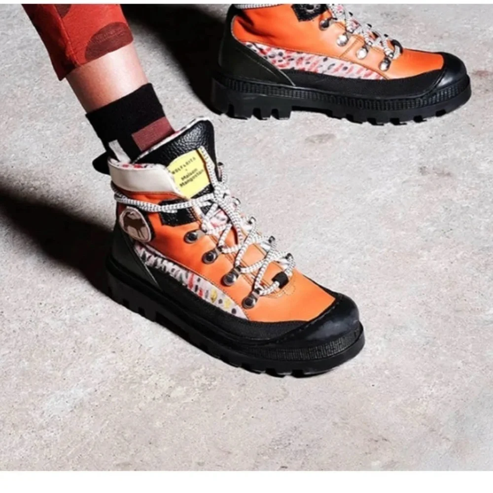 Wolf & Rita Kids Orange and Black Boots